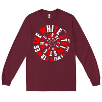 Burgundy White Stripes Long Sleeve Tee - linhVisuals
