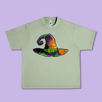 Purple Leopard Witch Hat Urban Heavy Tee Designed By Jasminsmagicworld