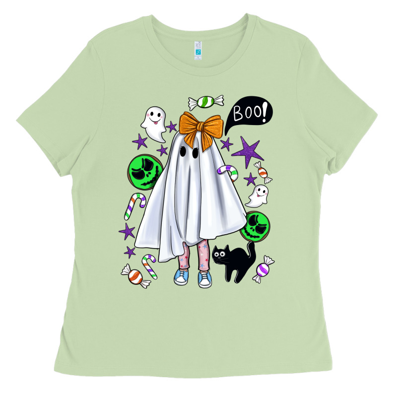 Cute Ghost Halloween Ladies Tee by BundleAndBundleShop | Teevron