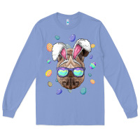 Colony Blue rhino easter bunny ears funny easter eggs hunting sweatshirt Long Sleeve Tee - linhVisuals