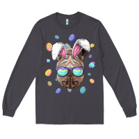 Smoke rhino easter bunny ears funny easter eggs hunting sweatshirt Long Sleeve Tee - linhVisuals