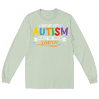 Matcha someone with autism makes me proud Long Sleeve Tee - linhVisuals