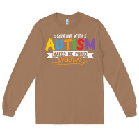 Toasted Coconut someone with autism makes me proud Long Sleeve Tee - linhVisuals