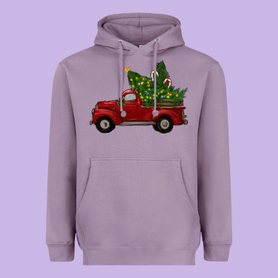 Christmas Trees With Truck Heavyweight Hoodie Designed By Ranaportraitstore