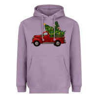 Lavender Christmas Trees With Truck Heavyweight Hoodie - RanaPortraitStore