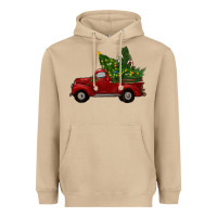 Mushroom Christmas Trees With Truck Heavyweight Hoodie - RanaPortraitStore