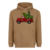 Toasted Coconut Christmas Trees With Truck Heavyweight Hoodie - RanaPortraitStore