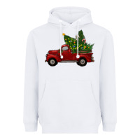 White Christmas Trees With Truck Heavyweight Hoodie - RanaPortraitStore