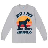 Moon Dust schnauzer just a boy who loves dogs men retro vintage sunset raglan ba Long Sleeve Tee - linhVisuals