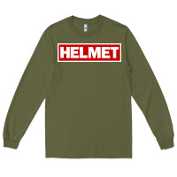 Army Green Meantime Helmet Long Sleeve Tee - linhVisuals