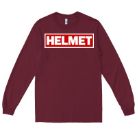 Burgundy Meantime Helmet Long Sleeve Tee - linhVisuals
