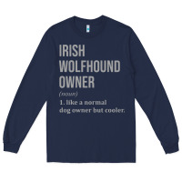 Navy irish wolfhound dog funny classic Long Sleeve Tee - linhVisuals