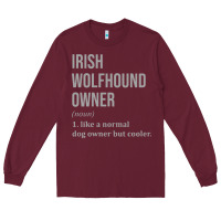 Burgundy irish wolfhound dog funny classic Long Sleeve Tee - linhVisuals