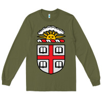Army Green brown university coat of arms Long Sleeve Tee - linhVisuals