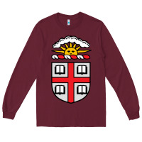 Burgundy brown university coat of arms Long Sleeve Tee - linhVisuals