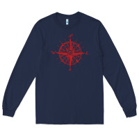 Navy compass Long Sleeve Tee - linhVisuals