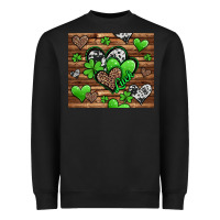 Black St. Patrick's Day hearts Heavyweight Sweatshirt - Jasminsmagicworld
