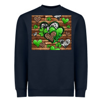 Navy St. Patrick's Day hearts Heavyweight Sweatshirt - Jasminsmagicworld
