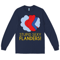 Navy stupid sexy flanders! Long Sleeve Tee - linhVisuals
