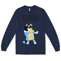 Navy Bluey Dad Long Sleeve Tee - linhVisuals