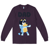 Plum Bluey Dad Long Sleeve Tee - linhVisuals