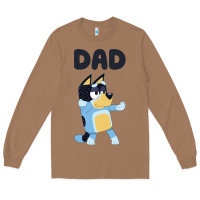 Toasted Coconut Bluey Dad Long Sleeve Tee - linhVisuals