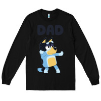 Black Bluey Dad Long Sleeve Tee - linhVisuals