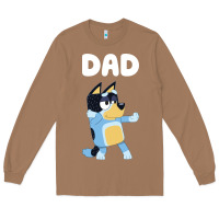 Toasted Coconut Bluey Dad Long Sleeve Tee - linhVisuals