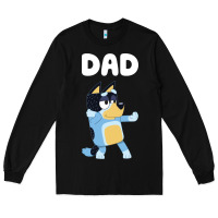 Black Bluey Dad Long Sleeve Tee - linhVisuals