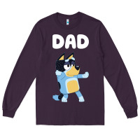 Plum Bluey Dad Long Sleeve Tee - linhVisuals