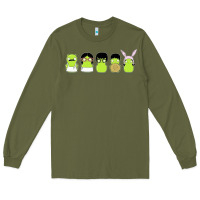 Army Green newbobs burgers Long Sleeve Tee - linhVisuals