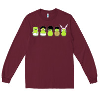 Burgundy newbobs burgers Long Sleeve Tee - linhVisuals