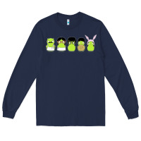 Navy newbobs burgers Long Sleeve Tee - linhVisuals