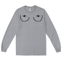 Heather Grey newboobs piercings Long Sleeve Tee - linhVisuals