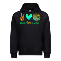 Black peace love beach Urban Hoodie - Jasminsmagicworld