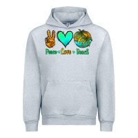 Heather Grey peace love beach Urban Hoodie - Jasminsmagicworld