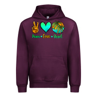 Mauve Wine peace love beach Urban Hoodie - Jasminsmagicworld