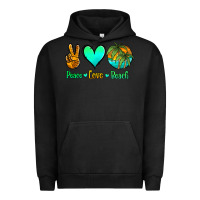 Pigment Black peace love beach Urban Hoodie - Jasminsmagicworld