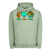 Pigment Oil Green peace love beach Urban Hoodie - Jasminsmagicworld