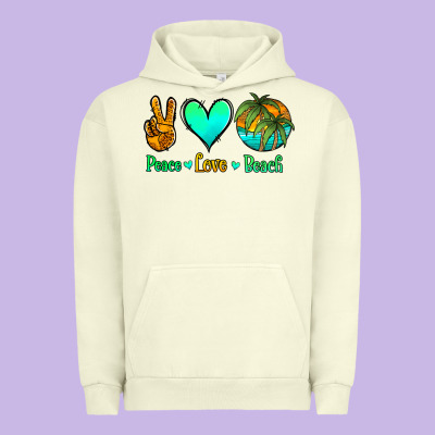 Peace Love Beach Urban Hoodie Designed By Jasminsmagicworld