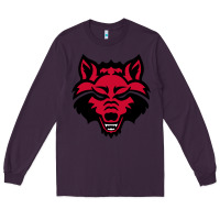 Plum DEVIL - RED WOLVES FOOTBALL SOCCER STATE MEN Long Sleeve Tee - linhVisuals