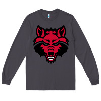 Smoke DEVIL - RED WOLVES FOOTBALL SOCCER STATE MEN Long Sleeve Tee - linhVisuals