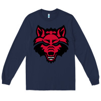 Navy DEVIL - RED WOLVES FOOTBALL SOCCER STATE MEN Long Sleeve Tee - linhVisuals