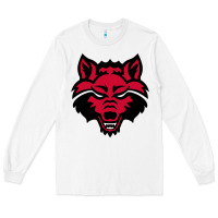 White DEVIL - RED WOLVES FOOTBALL SOCCER STATE MEN Long Sleeve Tee - linhVisuals