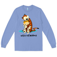 Colony Blue newcalvin and hobbes [tyellow] Long Sleeve Tee - linhVisuals
