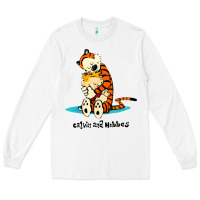 White newcalvin and hobbes [tyellow] Long Sleeve Tee - linhVisuals