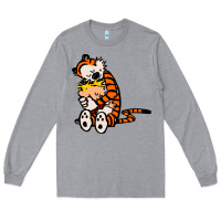 Heather Grey newcalvin and hobbes 04 Long Sleeve Tee - linhVisuals
