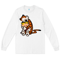 White newcalvin and hobbes 04 Long Sleeve Tee - linhVisuals