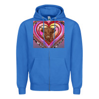 True Royal highland cow valentine's day Zipper Hoodie - RanaPortraitStore