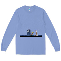 Colony Blue newcalvin and hobbes night star tardis Long Sleeve Tee - linhVisuals
